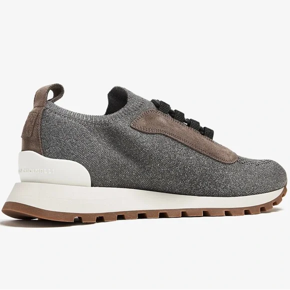 Brand New In Box Brunello Cucinelli Sparkling Knit Sneakers 38.5 - Picture 2 of 16